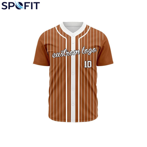 Maillot de baseball personnalisé à sublimation intégrale, col en V, vêtement de sport, t-shirt à séchage rapide, impression par sublimation, nom et numéro personnalisés - Product Image 3