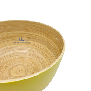 Bols en bambou jetables colorés usine du Vietnam pour les fêtes à usage commercial soupe pique-niques bol à salade de fruits ustensiles de cuisine essentiels - Product Image 4