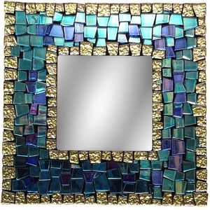 Trending Mosaic <b>Mirror</b> Square <b>Wall</b> Mounted Glass Surface Bathroom Living Room Hanging Home Decor Furniture Interior Ornament - Product Image 5