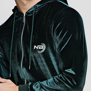 Custom <b>Velour</b> <b>Tracksuit</b> Set Luxury Shiny Hoodie Jogger Two Piece Casual Streetwear Outfit Custom Wholesale Clothing Manufacturer - Product Image 6