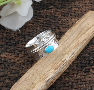 Wholesale 925 Sterling <b>Silver</b> Bezel Set Classic Multi Band Meditation Anxiety Fidget <b>Ring</b> for <b>Men</b> - Product Image 6