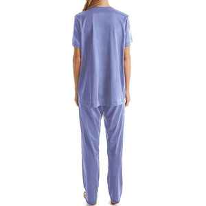 Wholesale Winter Ladies Night Gown Wear Suits Sleep Women Pajamas Set Plus Size Pajama Sleepwear Turn <b>Down</b> Collar Short Sleeve - Product Image 2