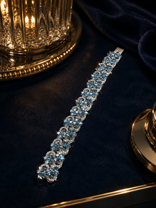 Bracelet chaîne Figaro en topaze bleue naturelle, argent sterling 925, bijoux de luxe en pierres précieuses pour femmes, cadeau pour mariage, fiançailles, fête - Product Image 5