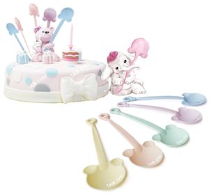 Adorable Pastel-Colored Bear Design Disposable <b>Ice</b> <b>Cream</b> <b>Spoon</b> Plastic Cutlery for Party Occasions - Product Image 3