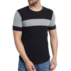 Camiseta de Manga Corta para Hombre, Corte Regular, Color Sólido, Cuello Redondo, Ribete en Contraste, Estilo Casual Hip Hop, Jersey de Poliéster/Algodón, Antiarrugas, Secado Rápido - Product Image 5