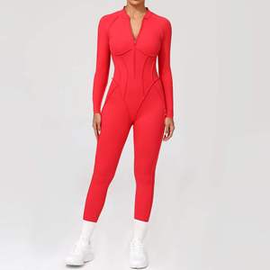 Combinaison unisexe à col halter sans bretelles, ajustée, couleur unie, en spandex et polyester, respirante, anti-humidité, pour toutes les saisons, vêtements de sport - Product Image 3