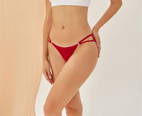 Tangas de Alta Calidad para Mujer, Tejidas en Spandex/Poliéster, de Talle Bajo, Finas, Sólidas, Transpirables, Suaves, Antibacterianas y Ecológicas