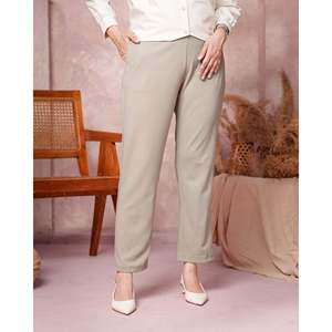 Pantalon Harem Bohème Deya pour Femme XS-XL en Rayonne à Jambes Larges avec Volants, Motif Patchwork Délavé, Coupe Ample pour le Travail - Product Image 5