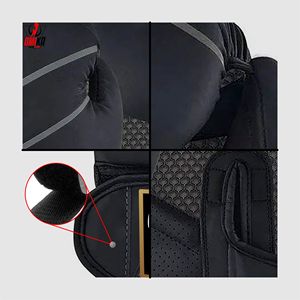 Guantes de Boxeo Personalizados OEM Ligeros y Transpirables de Cuero Genuino Premium con Correa Ajustable para la Muñeca - Product Image 4