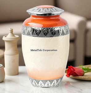 โกศโลหะทนทานสำหรับใส่เถ้ากระดูกมนุษย์ โถศพสีเขียวสำหรับตกแต่ง งานศพผู้ใหญ่ ภาชนะเก็บของที่ระลึกขนาดใหญ่ ผู้จำหน่าย - Product Image 6