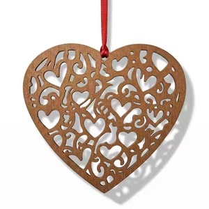 Adorno Decorativo de Metal con Forma de Corazón para Colgar en el Árbol de Navidad, Decoración para Celebraciones Invernales - Product Image 3