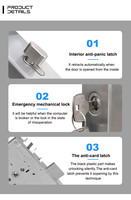 Serrure de porte d'hôtel intelligente YGS RFID, étanche, ignifuge, en acier inoxydable, système de serrure de porte d'hôtel, serrure à clé mécanique