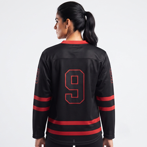 Women's Mesh Ice Hockey Sublimated Breathable Women's Ice Hockey Jersey Manufacturer Women's V-Neck Ice Jerseys - Product Image 2