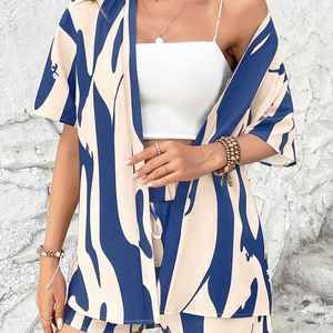 Ensemble été femme 100% coton, haut respirant double couche et short assorti, idéal pour les voyages, meilleur prix - Product Image 3