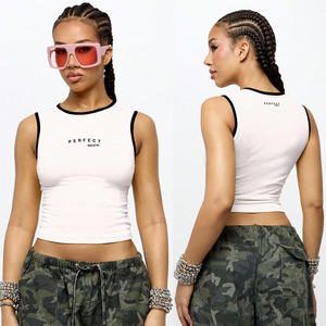 Camisetas sin mangas BOXY para mujer, personalizadas, 100% algodón, 220-240GSM, corte regular, calidad premium, informales, 2 colores. - Product Image 2