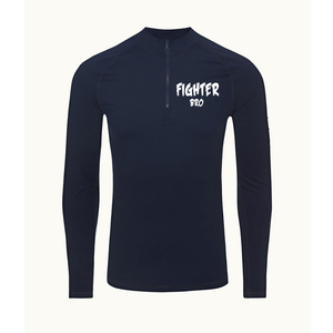 Camiseta de compresión de manga corta verde para hombre Fighter Bro, de secado rápido, con logo estampado en la parte delantera - Product Image 3