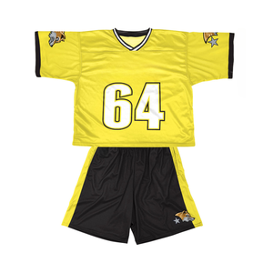 Ensemble short et maillot de lacrosse orange – Tenue d'équipe athlétique respirante en maille polyester – Vêtements de sport performants - Product Image 2