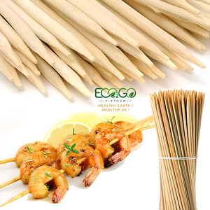ไม้เสียบบาร์บีคิวธรรมชาติ Eco2go เวียดนาม ไม้ไผ่แบบใช้แล้วทิ้ง สำหรับเสียบผลไม้ ปิ้งย่าง บาร์บีคิว - Product Image 2