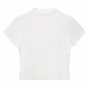 เสื้อยืดครอปแขนสั้นผ้าฝ้าย 100% สำหรับผู้หญิง พิมพ์ลายตามเทรนด์สตรีทแดนซ์แบบอเมริกัน ความหนา 200gsm ดีไซน์สั่งทำพิเศษ - Product Image 1