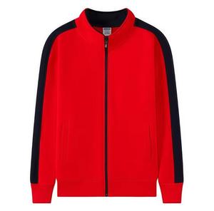 Blouson bomber unisexe en toile enduite, fermeture éclair, col rabattable, vêtement décontracté pour l'automne, couleur unie, respirant, polyester/coton - Product Image 2