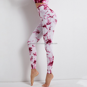 Pantalon de yoga personnalisé imprimé de grande taille pantalon moulant de push-up professionnel pour femmes, leggings de yoga pour la gym et le sport - Product Image 3