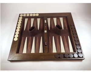 Jeu de Backgammon de Luxe en Bois en Gros, Plateau Pliant Classique Portable, Jeux de Stratégie Personnalisés pour la Famille et les Cadeaux - Product Image 5