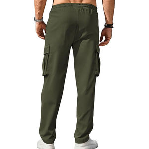 Straight Pattern Flat Design Wholesale Canvas <b>Cheap</b> Men's High Waist New Arrival Fashionable Men's Trousers - Product Image 5