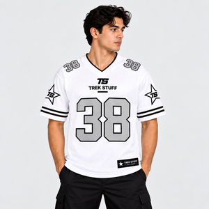 Maillot de football personnalisé pour homme 100% polyester respirant à séchage rapide col en V imprimé par sublimation manches courtes vêtements de sport légers - Product Image 1