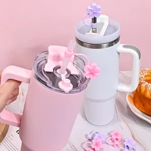 Copri Bottiglia a Forma di Fiore di Begonia, Tappi in Silicone Riutilizzabili Antipolvere per Decorazioni per Feste - Product Image 1