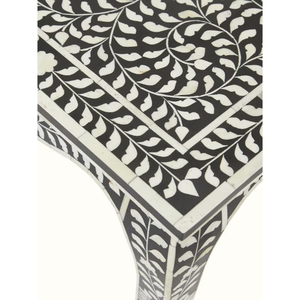 Traditional Handmade <b>Wood</b> <b>Stool</b> With Bone Inlay Design For Living Room Furniture - Product Image 3