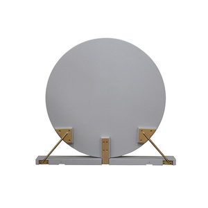 Elegante tocador de madera maciza de caoba con espejo, mueble clásico de dormitorio pintado en blanco para maquillaje y decoración. - Product Image 2