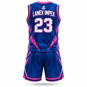 Ensemble de maillots de basket-ball pour jeunes, personnalisable avec logo, numéro et nom, respirant, séchage rapide, vêtements de sport en polyester pour l'école, le club et l'équipe - Product Image 3
