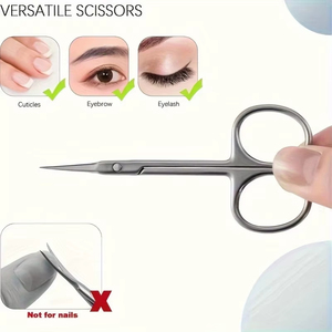 Tijeras para Cutículas de Acero Inoxidable, Rectas y Afiladas, Cortaúñas Curvo, Recortador de Piel Muerta, Pinza para Cutículas, Herramienta Profesional para el Cuidado de las Uñas - Product Image 2