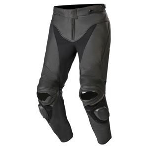 Nouvelle collection de pantalons en cuir de vachette pour motards avec protection, en cuir véritable, pour course sur route, pantalons de moto pour hommes, noirs - Product Image 4