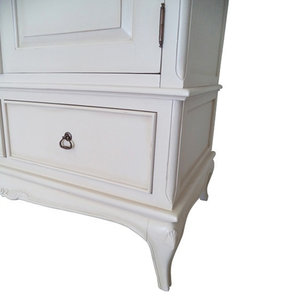 Meuble international Paris Collection, design classique français, bois de palissandre massif, grand coffre haut et large, tiroirs de rangement blancs - Product Image 5