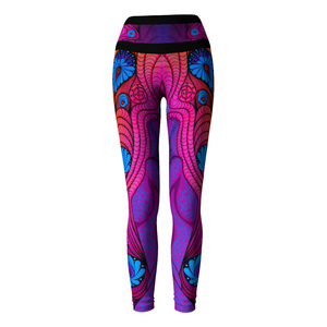 High Waist Sublimation <b>Print</b> <b>Leggings</b> Full Length Stretch Yoga Pants Patterned Knitted Spandex Polyester Women's Dance <b>Leggings</b> - Product Image 1