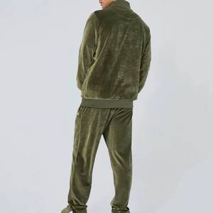 Clothing Custom High Quality Fashion Wear Zip up <b>Velvet</b> <b>Jacket</b> and <b>Velvet</b> Pants Jogging Suit Oversized Casual Velour Tracksuit - Product Image 2