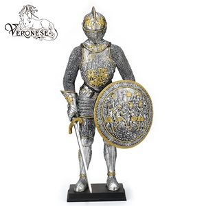 Figura Decorativa de Resina Pintada a Mano de Lujo Europeo, Serie Guerreros de VERONESE DESIGN, Caballero Medieval, para Decoración del Hogar - Product Image 5