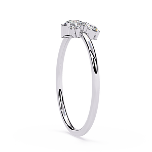 Bague de fiançailles en platine avec diamant rond brillant, diamants naturels certifiés GIA, style classique, bague pour femme - Product Image 3