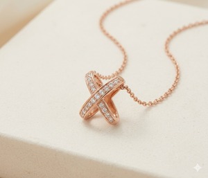 Christian Design SHG Brand <b>Pendant</b> 14K <b>Solid</b> <b>Gold</b> Rhodium Plated Brilliant Cut Solitaire Diamond Luxury IGI Certified Minimalist - Product Image 1