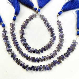 Gemas Naturales de Iolita Azul Fuego Zubeda, Corte Brillante, Cuentas Facetadas, Hilo de Gemas con Destello Azul, Cambio de Color, Certificado por Terceros - Product Image 4