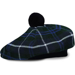 Chapeau écossais personnalisé en tartan avec pompon, bonnet en laine, style Clan Highland, vente en gros - Product Image 1