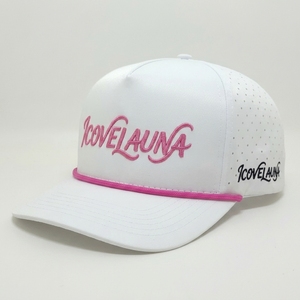 Gorra de Golf de 5 Paneles Personalizada, Paneles Perforados con Corte Láser, Visera Curva, Bordado en Contraste, Marca Privada OEM, MOQ Bajo - Product Image 3