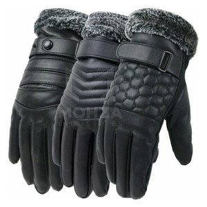 Heavy Duty Safety Full Finger <b>Gloves</b> Leather <b>Touchscreen</b> Durable Knitted Fabric Breathable Protective Sports Outdoor Four - Product Image 2