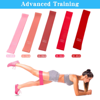 ENVAFA P7250 Juego de 5 Bandas de Resistencia de Látex de Alta Calidad, Mini Bandas Elásticas para Entrenamiento de Cadera, Equipo de Gimnasio y Fitness