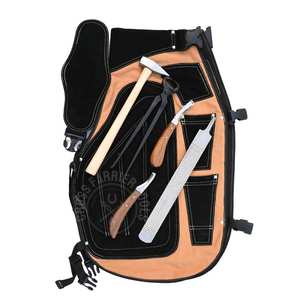 Kit de Herramientas de Herrador de Alta Resistencia para Recorte de Pezuñas, Delantal de Cuero para Herrador, Cortaúñas para Pezuñas, Martillo, Cuchillo de Hoja Afilada, Lima de Doble Cara - Product Image 1