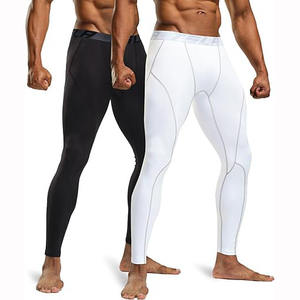 Pantalones de Compresión Deportivos para Hombre OEM, Cintura Elástica de Poliéster, Antibacterianos, Secado Rápido, Soporte Muscular, para Correr, Baloncesto, Entrenamiento - Product Image 2