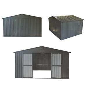 11 X 12.5 Galvanized Steel Frame Backyard <b>Storage</b> Shed with Windows Outdoor <b>Garden</b> Metal Utility <b>Tool</b> <b>Storage</b> Room - Product Image 6