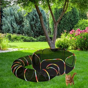 Portable Outdoor Cat Enclosure Tunnel Indoor/Outdoor Play Tent for Cats Rabbits Small Pets Includes Pet Exercise Wheels Tubes - Product Image 4