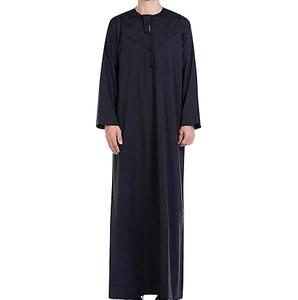 Thobe pour homme respirant de qualité supérieure, vêtement islamique en coton, Jubbah pour homme avec fermeture éclair, Thobes de prière, Daffah Thobe de qualité supérieure personnalisé - Product Image 1